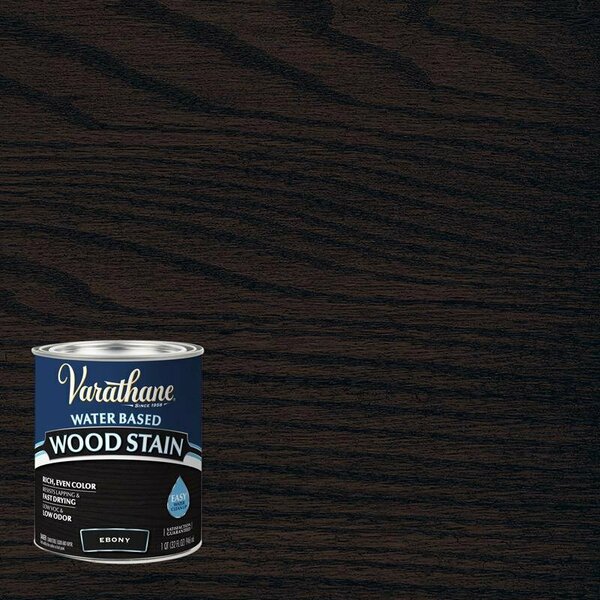 Varathane Semi-Transparent Ebony Water-Based Wood Stain 1 qt, 2PK 381120